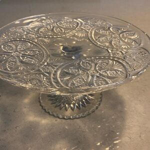 Indiana glass cake stand around 1910